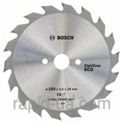 Пила дисковая по дереву Bosch 150x20/16x18z Optiline ECO