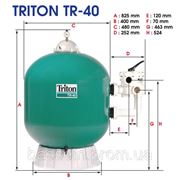 Фильтровальная емкость TRITON TR40, 480 мм, 9 м 3 /час шестиходовой боковой клапан, 72 кг песка фотография