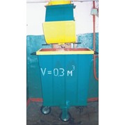 Контейнер на роликах (колесах) для перегрузки мусора (твердых бытовых отходов) из мусоропровода в мусоровоз фото