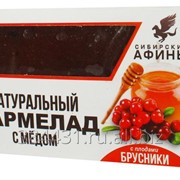 Мармелад Сибирские Афины сибирский на меду с брусникой 200гр фото