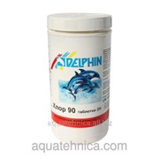Медленный хлор 90 для бассейна Delphin 1 кг. таблетки 20 гр.