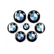Набор эмблем для BMW под карбон комплект 7 шт фотография