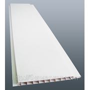 Панель пластик Белый 6,0м*0,1м*10мм ЛЮКС РИФ (упак. 10шт=6 м кв.) фото