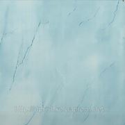 Вагонка пластиковая бесшовная голубой мрамор лак, 25 см. фотография