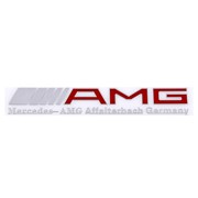 Шильдик металлопластик SW “AMG“ Красный 150*25мм (наклейка) фото