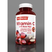 Витамины: VITAMIN C WITH ROSE HIPS 100 таб Nutrend - укрепление иммунитета. фото