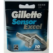 Gillette Sensor Excel Сменные кассеты для бритья, 10 шт.