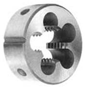 Плашки круглые для нарезания метрической резьбы, материал - инструментальная легированная сталь марок 9ХС, ХВСГ по ГОСТ 5950-73