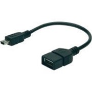 Дата кабель USB 2.0 AF to mini-B 5P OTG DIGITUS (AK-300310-002-S) фото