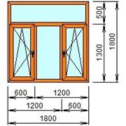 Окно Schuco (трехстворчатое) с фрамугой 1800х1800(мм)