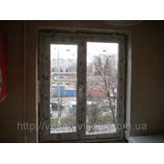 Двухстворчатое металлопластиковое окно Rehau Euro 60 Киев фото
