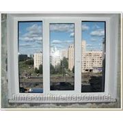 Металлопластиковое окно поделенное на три части