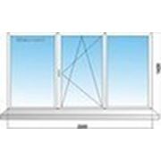 Окно трехстворчатое Rehau Brillant-Design три стекла фото