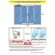 Балконная лоджия профиль Olimpia четырехчастная 3000х1400 фурнитура Roto фото