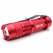 3шт Красный цвет MECO Q5 500LM Многоцветный Zoomable Mini LED Фонарик 14500 / AA фото