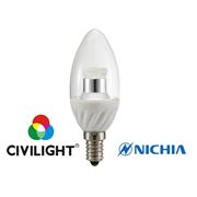 Лампа светодиодная CIVILIGHT C37 WP25V4 100-240В 4Вт 250lm 2700K Е14
