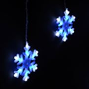 Светодиодная гирлянда Снежинки LED-SNOW-CL(198)-8-240V (8 шт 2.5 м цвет светодидов - белый+синий Neo-Neon - Китай) фото