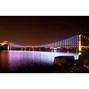 Подсветка фасадов зданий мостов создание световых панно объёмных букв с помощью системы подсветки Белт-лайт фото