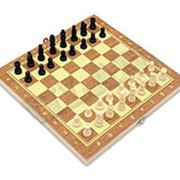 Шахматы деревянные Miland, поле 34 см., фигуры из пластика, Р00041М фото