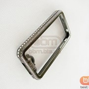 Аксессуар Bumpers iPhone 4S metal (со стразами+кн.) т. серый 57807 фото