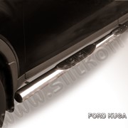 Пороги d76 с проступями из нержавеющей стали Ford Kuga (2008) FKG007