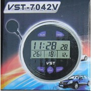 Автомобильные часы, термометр, вольтметр VST-7042V фото