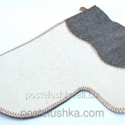 Рукавичка для сауны комбинированный войлок фотография