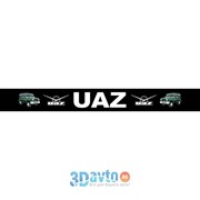 Светофильтр “UAZ“ (165х1450) фон черный цвет белый Hunter с машинками (1шт.) A-STICKER фотография