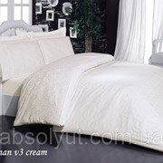 Комплект постельного белья Mariposa Satin Jacquard Ottoman cream V3 евро фотография