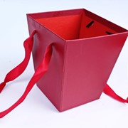 Подарочная упаковка для цветов ваза малая 20 шт красная фотография