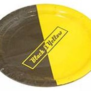 Набор тарелок бумажных Миленд "Black&Yellow", 6 шт./уп. 17 см., СП-9692