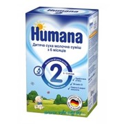 Смесь молочная Humana 2, 600г+пребиотик (от 6 до 12мес) фото