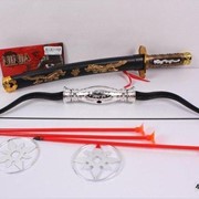 Набор оружия “Ниндзя“ катана, ножны, сюрекены,лук и стрелы,в пакете 43см фото