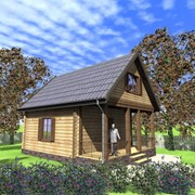 Дом из бруса 6х8 с верандой фото