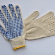 Рабочие перчатки трикотажные с ПВХ точкой фото