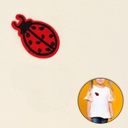 Термоаппликация 'Божья коровка', 5,7 x 3,5 см, цвет красный (комплект из 10 шт.) фото
