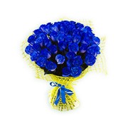 Букет цветов из синих роз фото