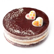 Торт «Мелодия сердец» с ванилью и шоколадом фото