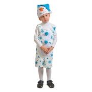Детский карнавальный костюм Снеговичок плюш рост 92-122 см фото