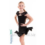 Dance Me Платье детское ПЛ163-11, масло / гипюр, черный фото