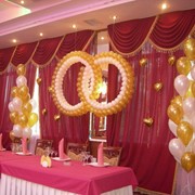 Свадебное оформление воздушными шарами, украшение помещения, заказать, купить в Киеве фото