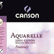 Альбом для акварели Canson Fontenay 300г/м2, 20 листов, Торшон склейка по 4 сторонам фотография