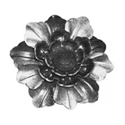 Изделие из металла цветок HY-088 d 90, артикул 10482 фотография