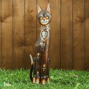 Сувенир “Кошечка с сердечком“ дерево 14х6х60 см фото
