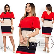 Платье женское с V-образными вырезом по спинке (3 цвета) - Красный НВ/-14087/1 фотография