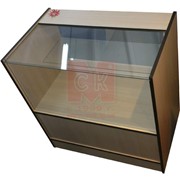 Торговый прилавок-витрина полуоткрытый “Эконом“ из стекла и ламинированного ДСП (ПЭП 0,8) фотография