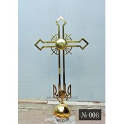Православный крест № 006 с тризубом в основании фото