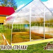 Теплица “НАСОН-СТРЕЛКА“ 3х8,25х мм,шаг дуг м фотография