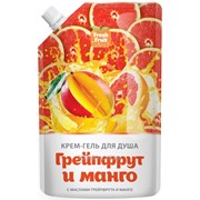 Крем-гель для душа Грейпфрут и манго с маслом грейпфрута и манго, 200мл