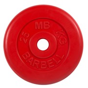 Диск обрезиненный d51мм MB Barbell MB-PltC51-25 25кг красный фото
